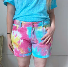 Load image into Gallery viewer, Tye Dye Denim Shorts (Cotton Candy)
