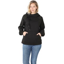 Load image into Gallery viewer, Side Tie Hoodie with Pocket (Black)
