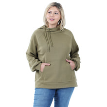 Load image into Gallery viewer, Side Tie Hoodie with Pocket (Khaki)
