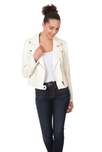Load image into Gallery viewer, Vegan Leather Moto Jacket (Off White)

