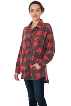 Load image into Gallery viewer, Plaid Shacket with Pockets
