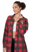 Load image into Gallery viewer, Plaid Shacket with Pockets
