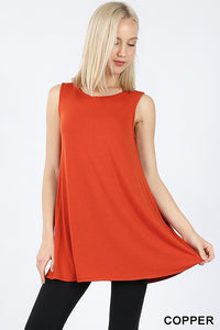 Sleeveless Tunic with Pockets (Copper)