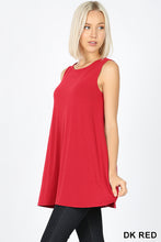 Load image into Gallery viewer, Sleeveless Tunic with Pockets (Dark Red)
