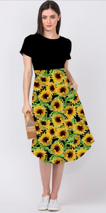 Sunflower Dress with Pockets