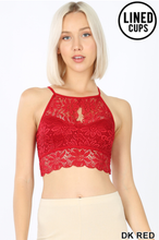 Load image into Gallery viewer, Lace Front Key Hole Back Bralette
