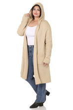 Load image into Gallery viewer, Hooded Sweater Cardigan (H. Beige)
