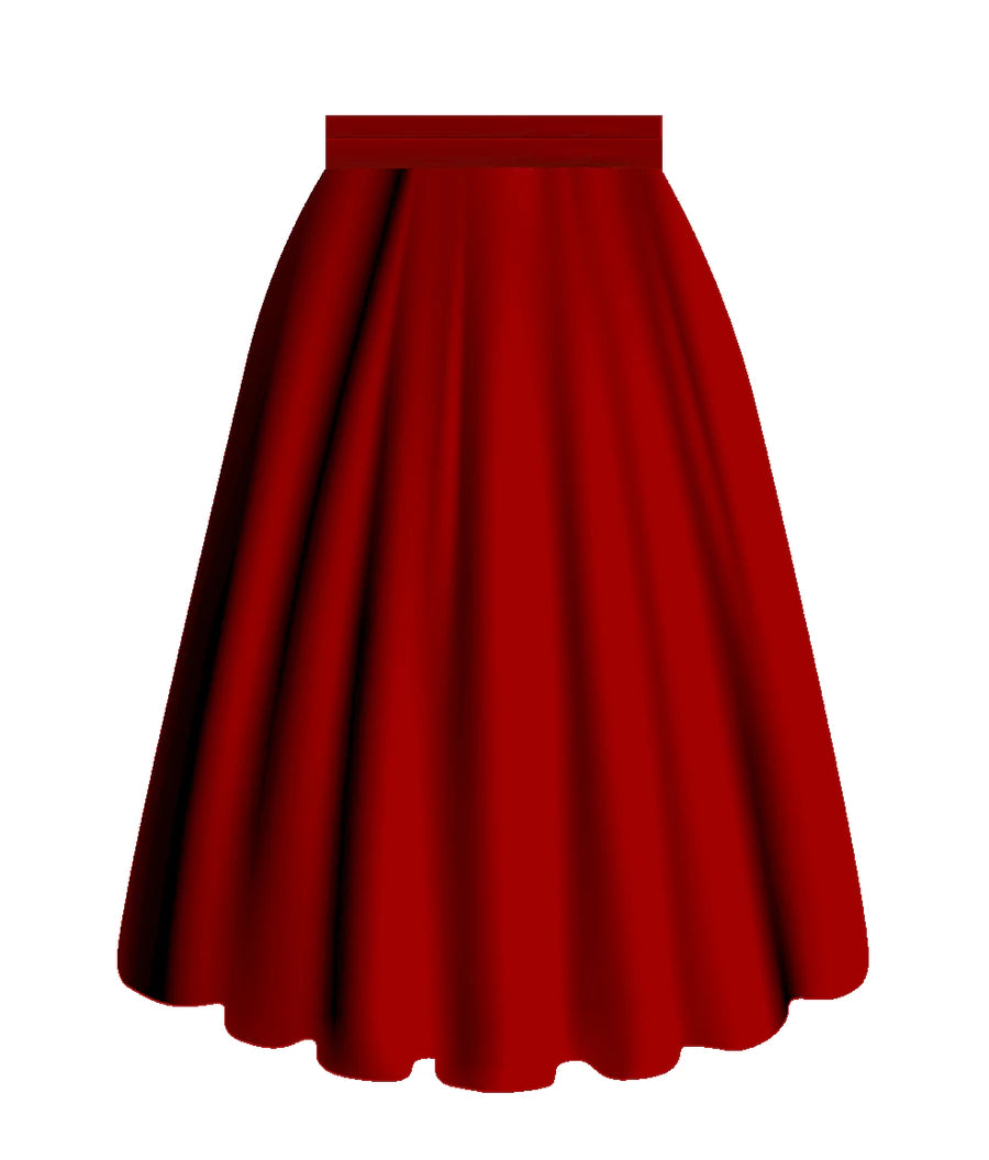 True Red Swing Skirt