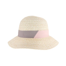 Load image into Gallery viewer, Color Block Ribbon Band Trim C.C Cloche Sun Hat
