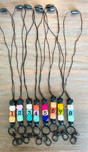 Silicone Hex Bead Lanyard (Browns)