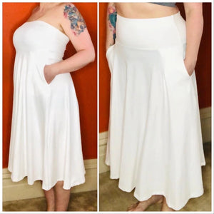 Solid White Maxi Skirt