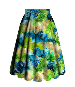 Green Geode Swing Skirt