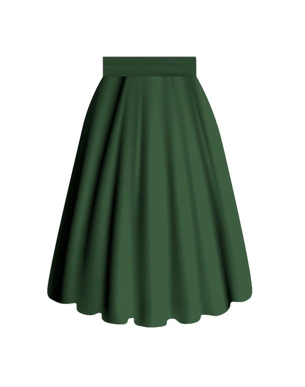 Emerald Green Swing Skirt