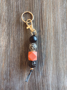 Black and Leopard Straight Keychain