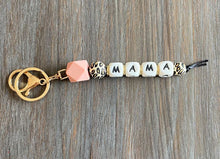 Load image into Gallery viewer, Mama Leopard Silicone Beaded Keychain
