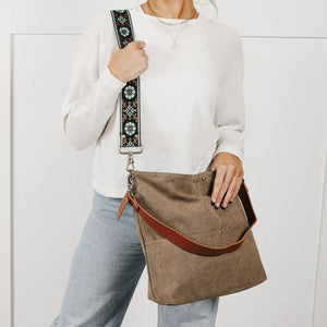 Sloane Slouchy Hobo Crossbody Bag (Brown)