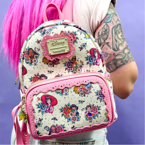 Disney Princess Floral Tattoo Mini Backpack