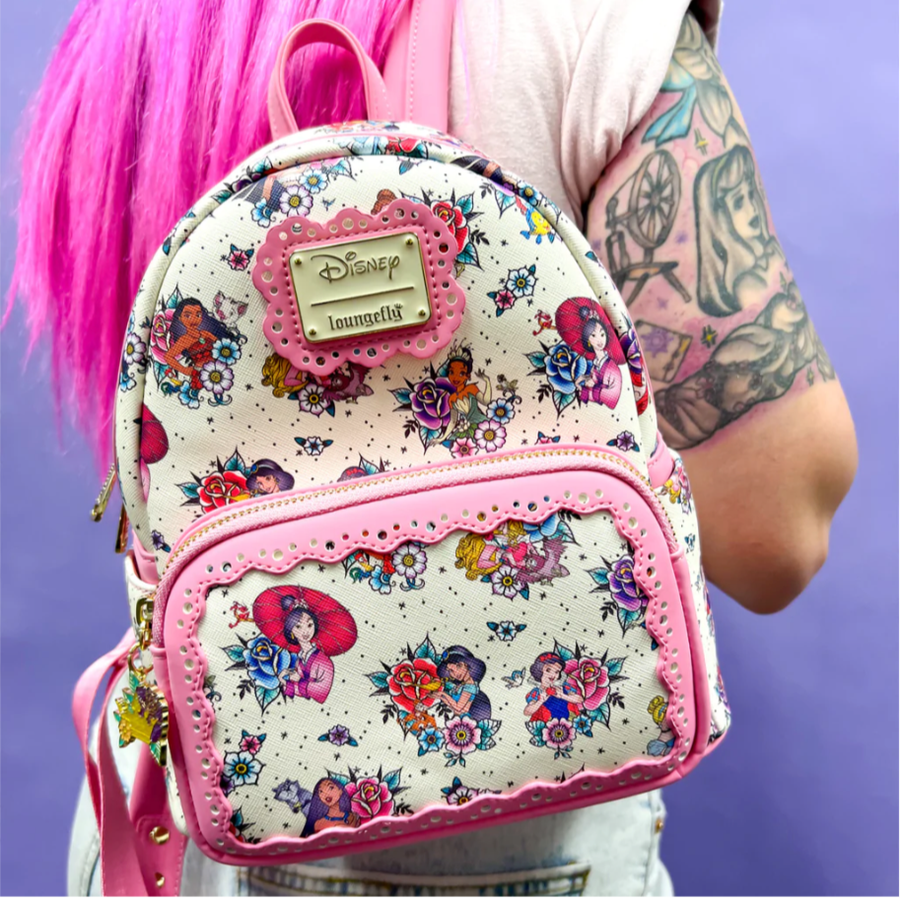 Disney Princess Floral Tattoo Mini Backpack – Bims Venture LLC, dba Autumn Fairy Designs