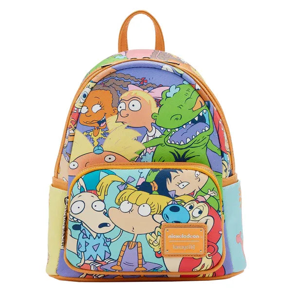 LoungeFly Nickelodeon Nick 90s Color Block Mini Backpack