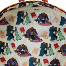 Load image into Gallery viewer, LoungeFly Beauty and the Beast Fireplace Scene Mini Backpack
