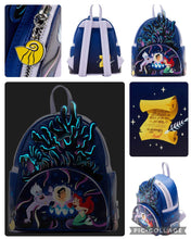 Load image into Gallery viewer, LoungeFly The Little Mermaid Ursula Lair Glow Mini Backpack
